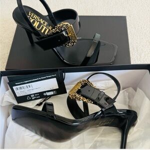 Versace Black and Gold Heels